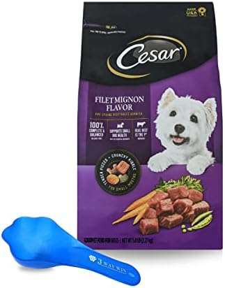 Cesar small breed dry dog food filet mignon flavor with spring vegetables 